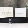 ysl leather belt womens