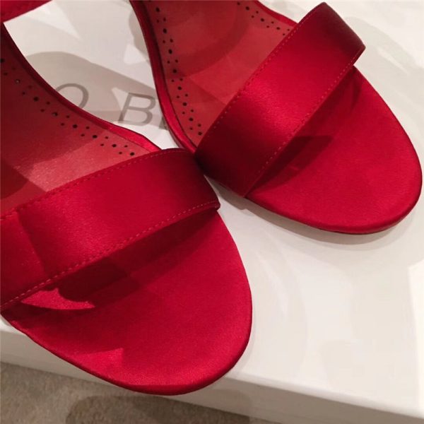 manolo blahnik sandals heels red - Image 6
