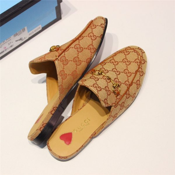 Gucci Princetown Leather Tiger Slipper Canvas GG - Image 4