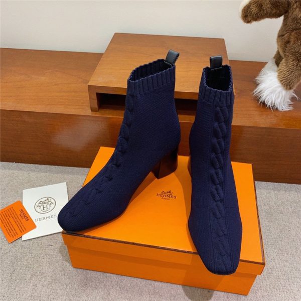 Replica Hermes Volver 60 ankle boot in blue - Image 2