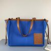 Loewe  Cushion large leather-trimmed canvas tote