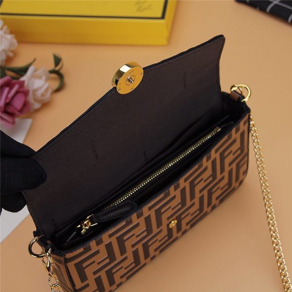 Fendi three-piece wallet brown - Image 4