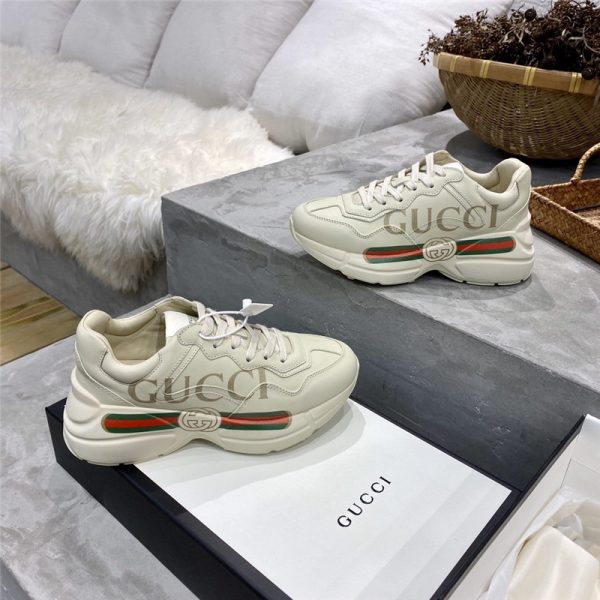 Women’s Rhyton Gucci logo leather sneaker Lovers - Image 2