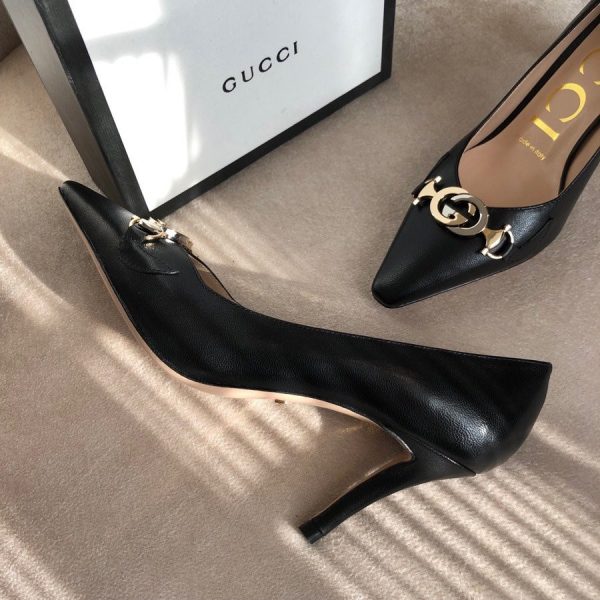 Gucci Zumi mid-heel leather pump Ladies Shoes - Image 3