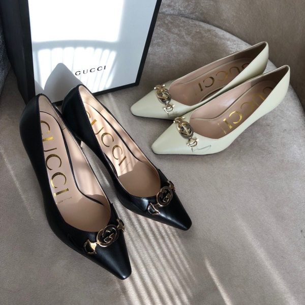 Gucci Zumi mid-heel leather pump Ladies Shoes