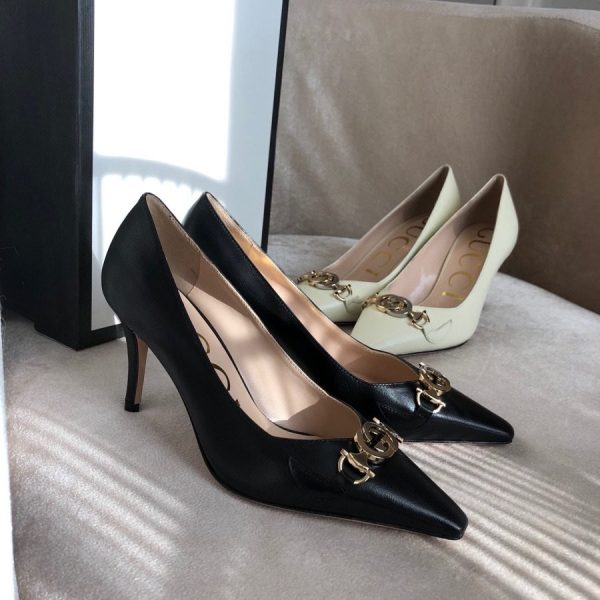 Gucci Zumi mid-heel leather pump Ladies Shoes - Image 7