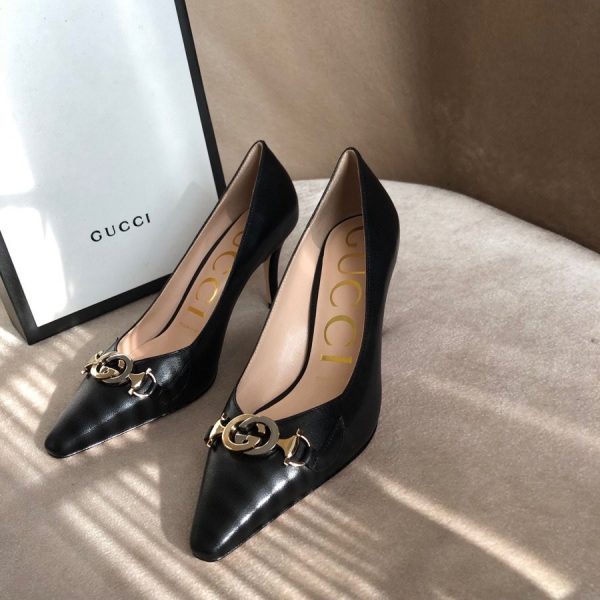 Gucci Zumi mid-heel leather pump Ladies Shoes - Image 9