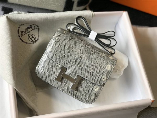 Hermes Constance Bag 18 Ombre Lizard Gold Hardware New