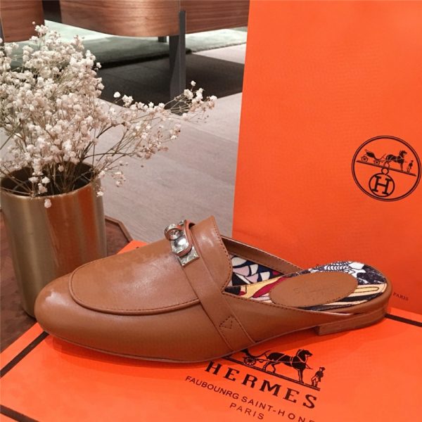 Hermes Kelly Buckle Half Slip Shoes - Image 5