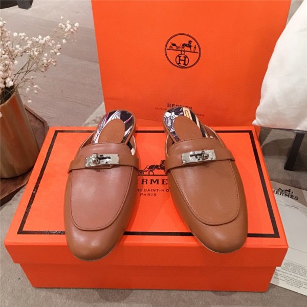 Hermes Kelly Buckle Half Slip Shoes - Image 6