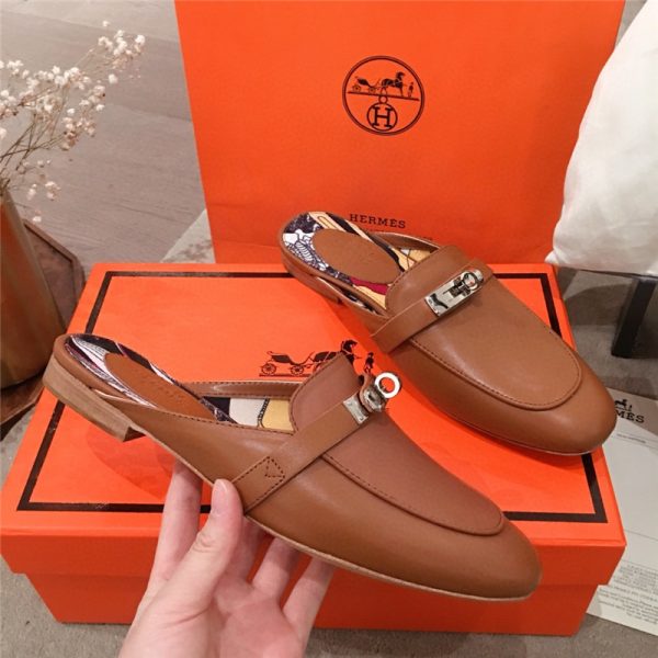 Hermes Kelly Buckle Half Slip Shoes - Image 4