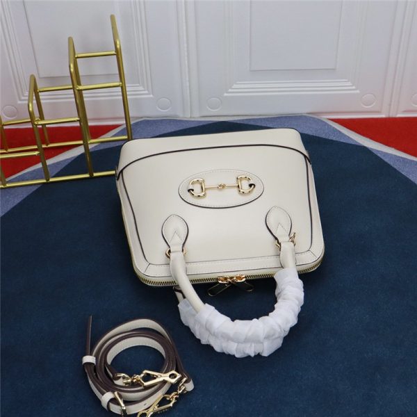 Gucci 1955 Horsebit handle bag in white - Image 2