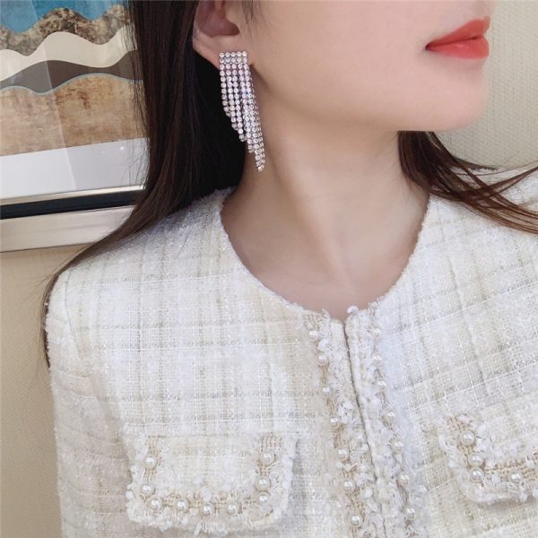 Celine tassel crystal earrings - Image 3