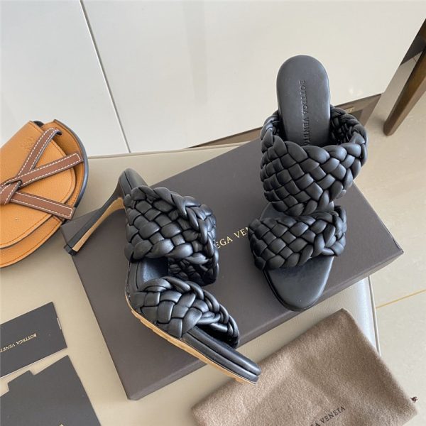 Bottega Veneta heel sandals black