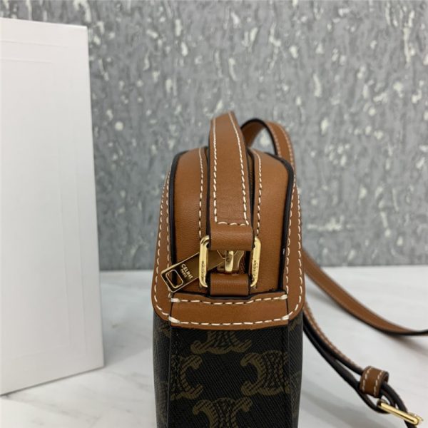 celine small camera bag in triomphe canvas replica bags - Image 4