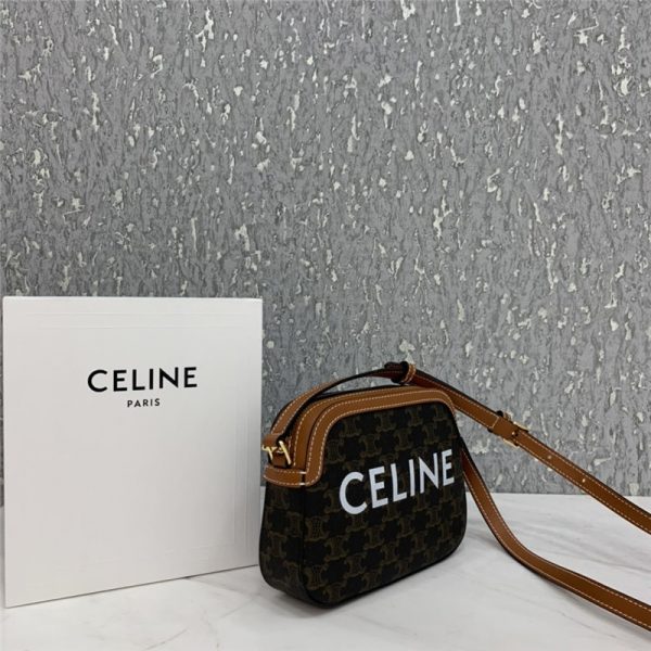 celine small camera bag in triomphe canvas replica bags - Image 2