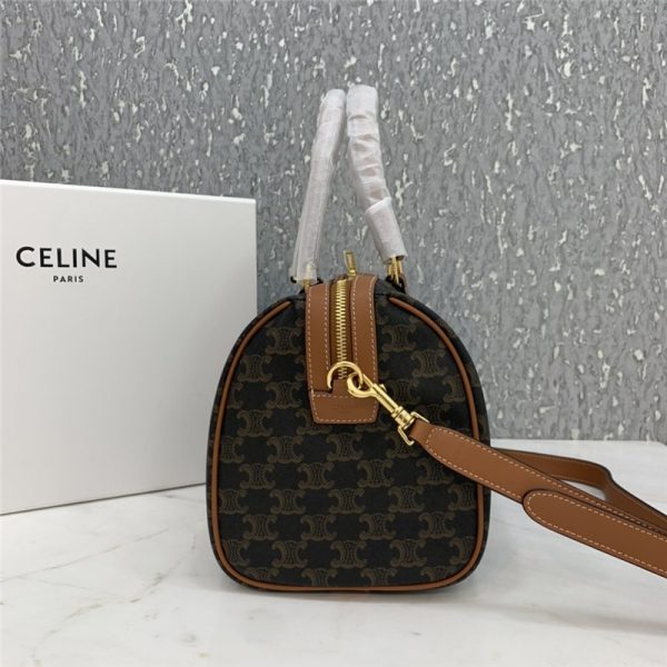 celine boston bag in triomphe canvas - Image 6