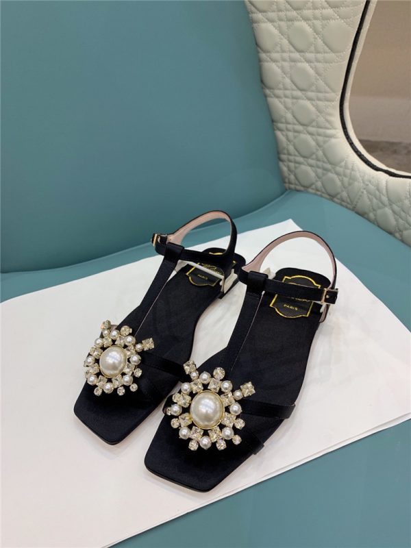roger vivier SS Pearl Rhinestone Sandals