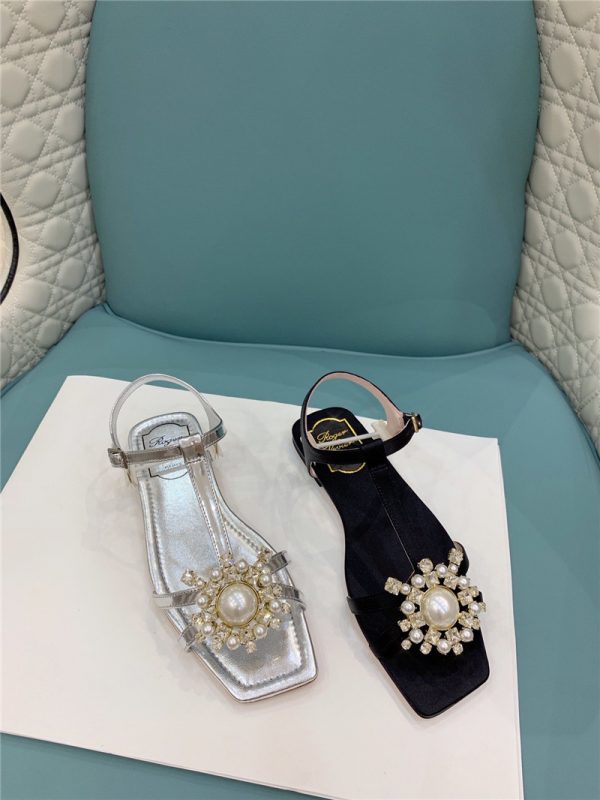 roger vivier SS Pearl Rhinestone Sandals - Image 8