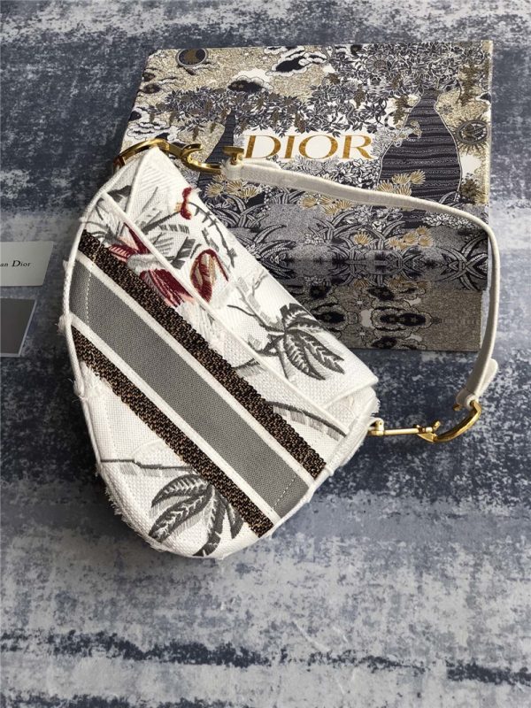 dior saddle bag white - Image 5