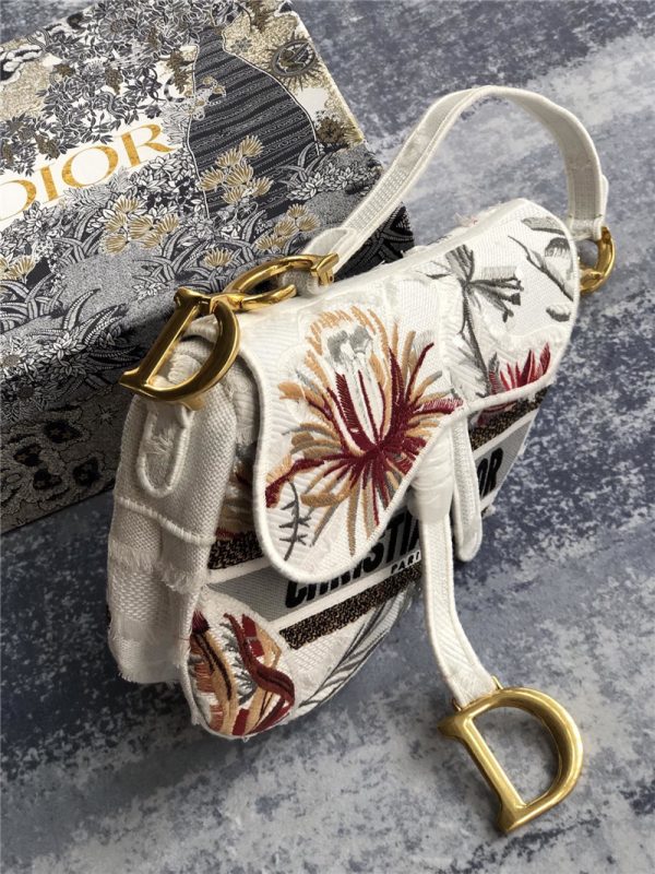 dior saddle bag white - Image 6