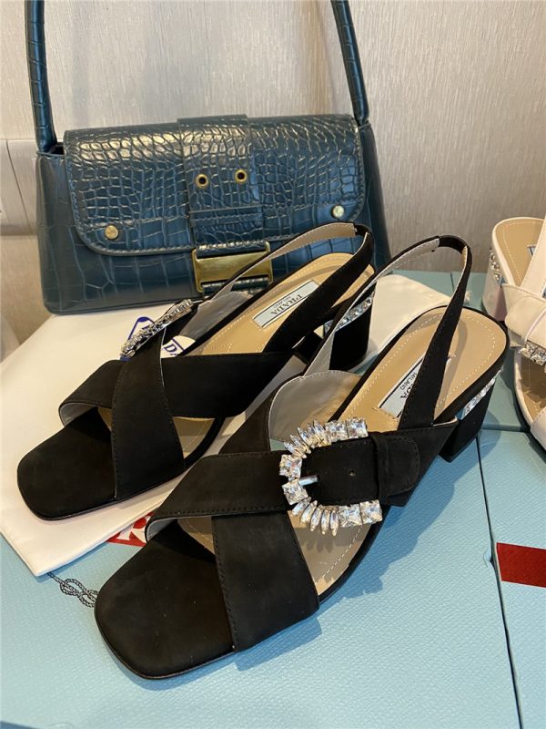 prada sandals women black