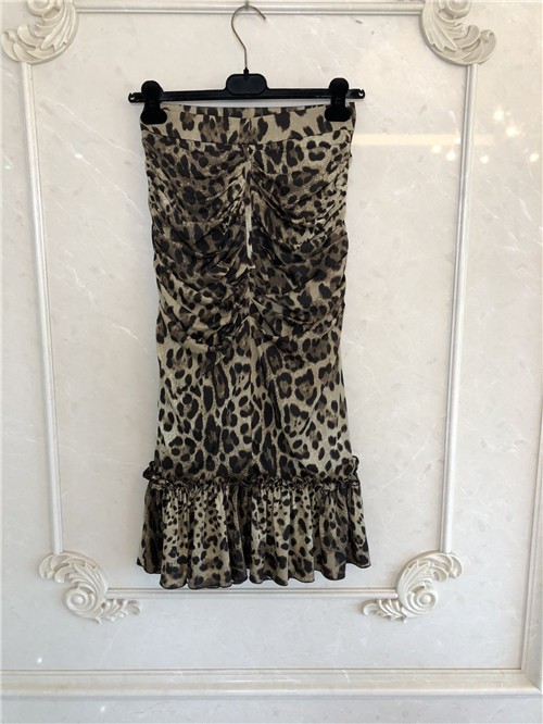 Leopard print silk skirt replica clothing