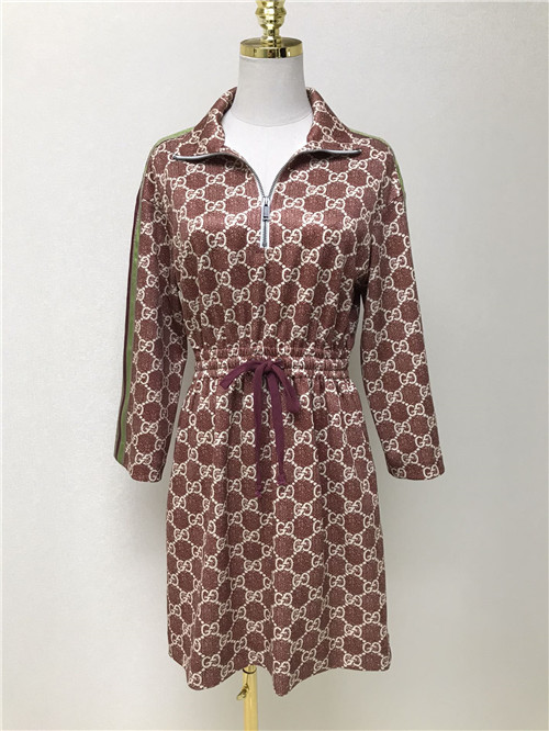 gucci gg monogram print dress