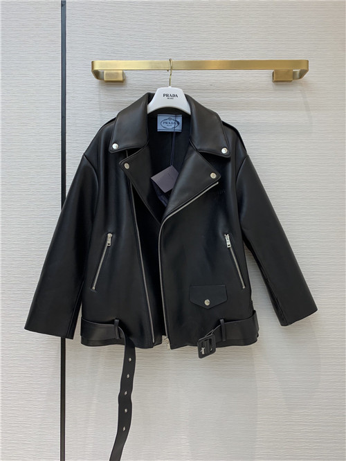 prada motorcycle leather