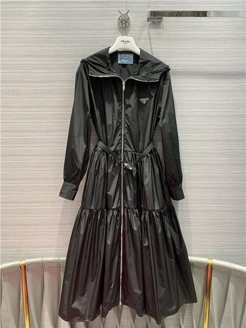 prada trench coat skirt jacket