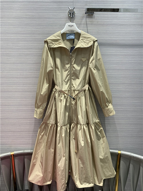 prada trench coat skirt jacket