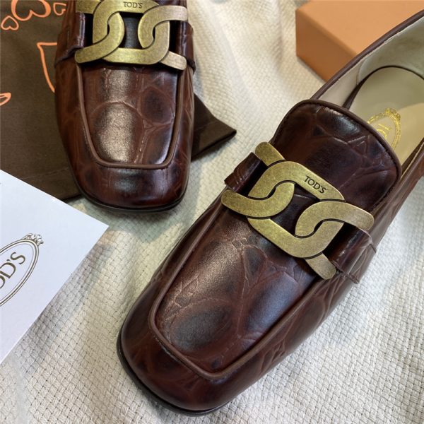 tod’s kate pumps leather loafers - Image 4