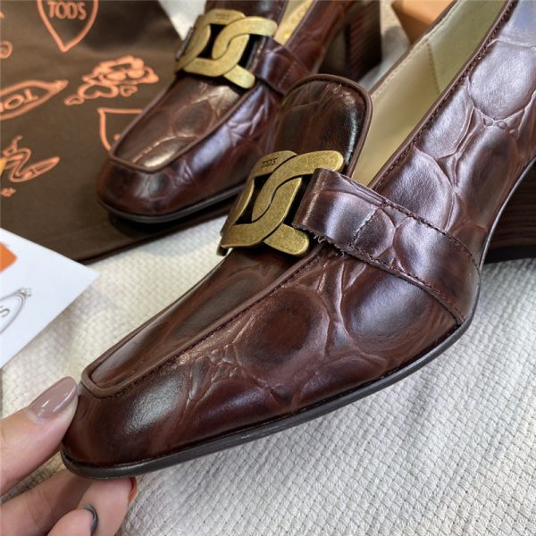 tod’s kate pumps leather loafers - Image 5