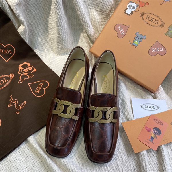 tod’s kate pumps leather loafers - Image 2