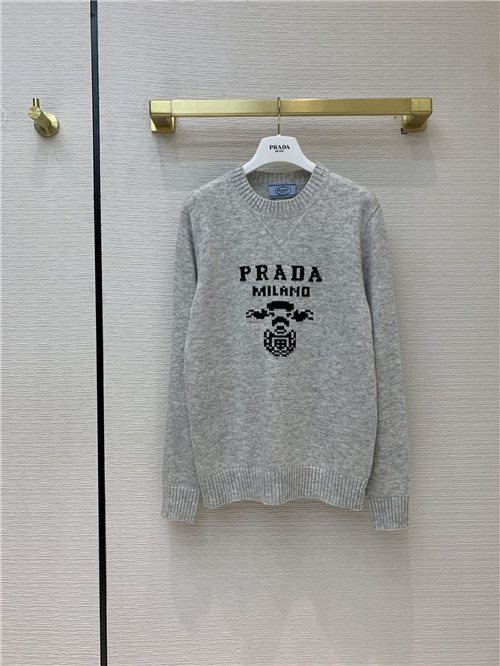 prada logo wool sweater