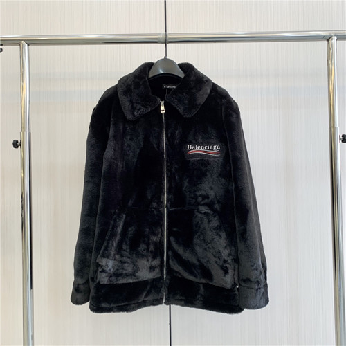 balenciaga fur coat jacket