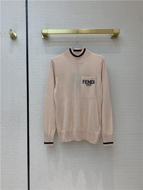 fendi stand-up collar sweater
