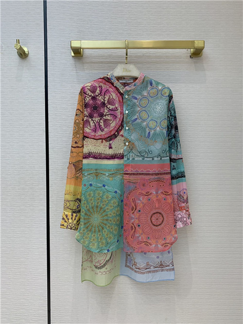 dior print long shirt