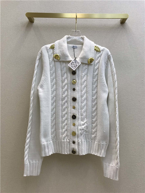 loewe wool button cardigan