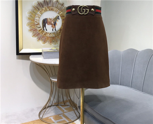 gucci gg suede skirt