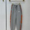 alexander wang logo embroidered velvet pants