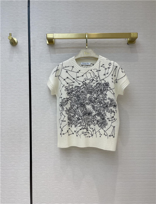 dior cashmere short sleeve sweater