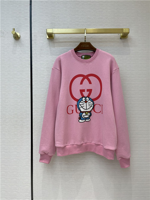 gucci logo print sweatshirt pink