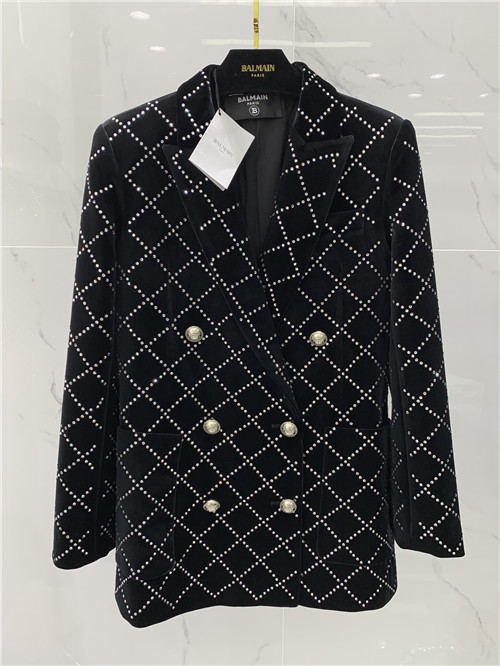 balmain velvet hot drilling suit