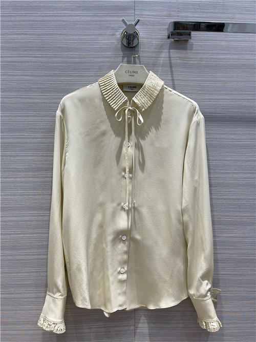 celine silk shirt