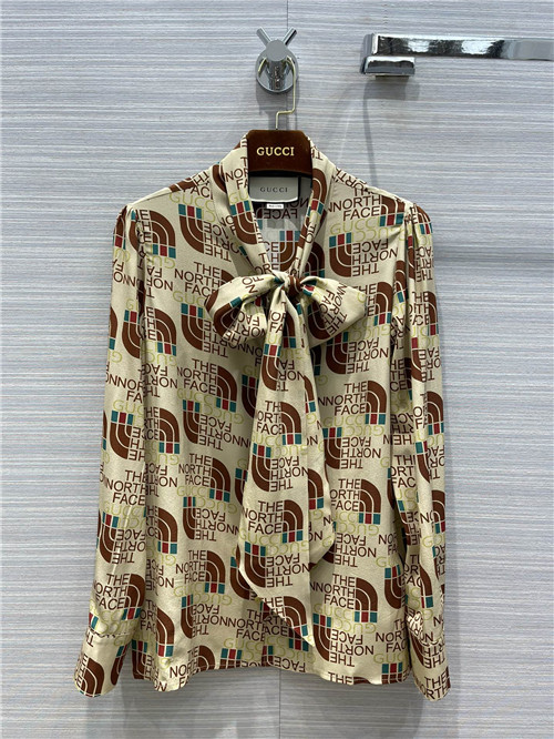 gucci printed silk shirt