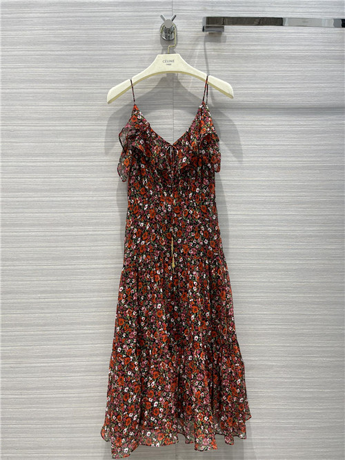 celine silk suspender dress