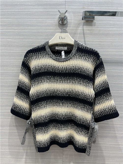 dior knitted short sleeve top