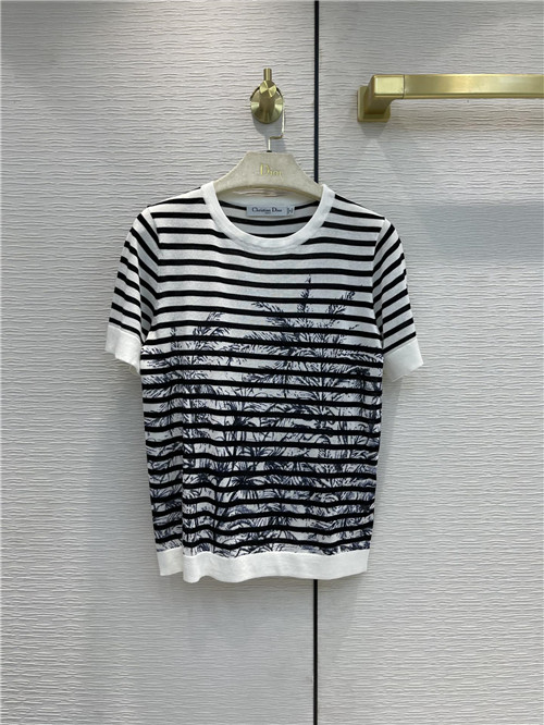 dior printed short-sleeved sweater