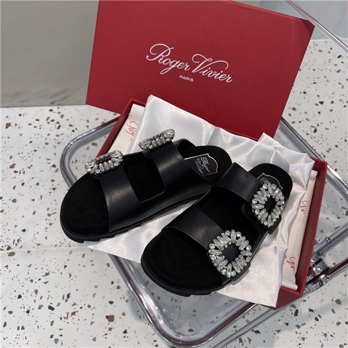 roger vivier diamond buckle slippers
